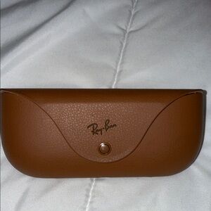 RayBAN META Tan LEATHER, Meta Sunglasses  Charger Case🔥🔥 LIKE New!